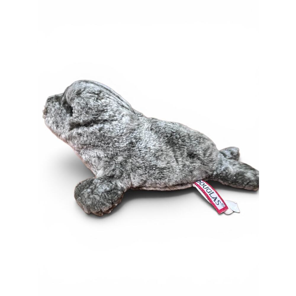 Douglas Cuddle Toys Gray Seal Pup Stuffed Animal Retired Realistic Ocean Animal